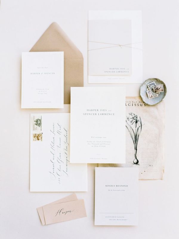 Printed wedding stationery suite