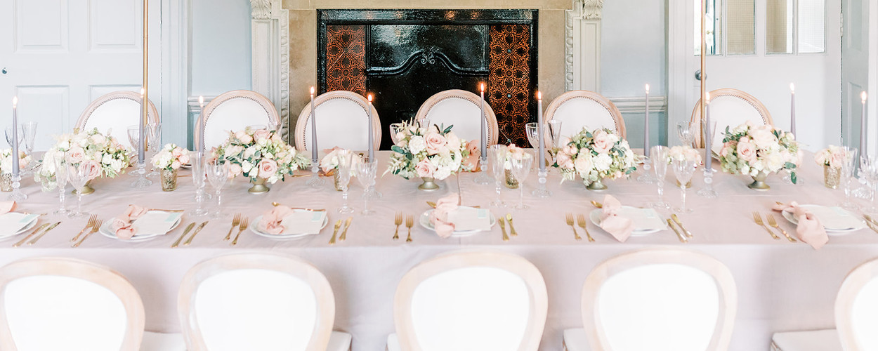 Blush wedding table