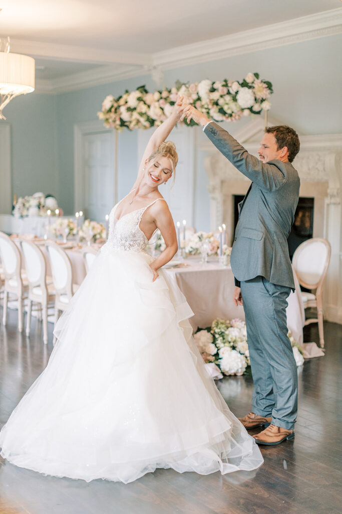 Wedding couple dancing