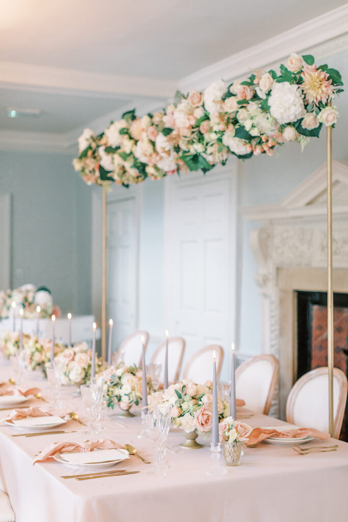 Wedding flower installation