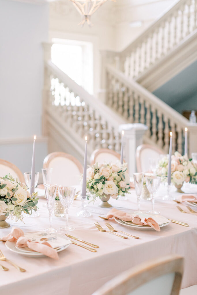 Wedding breakfast table