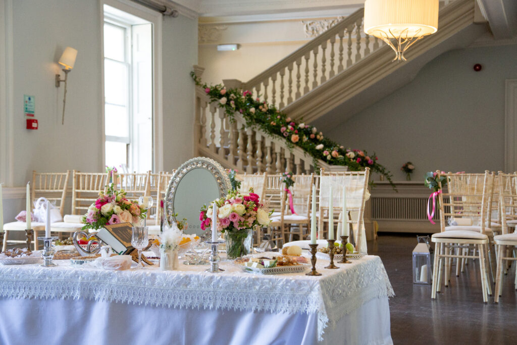 Persian wedding ceremony with Sofreh table