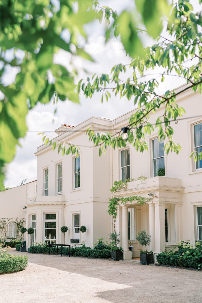 Front entrance of Morden Hall, historic wedding venue in South London