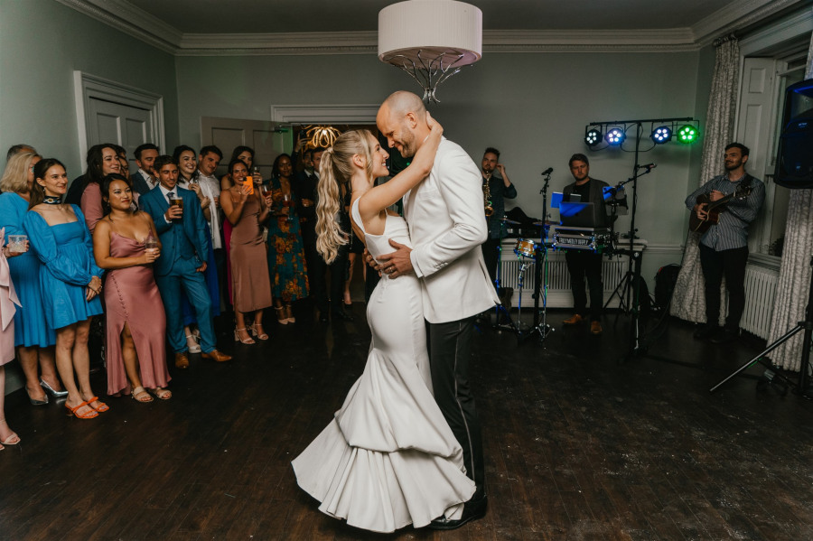 Bride and groom first dance at Morden Hall