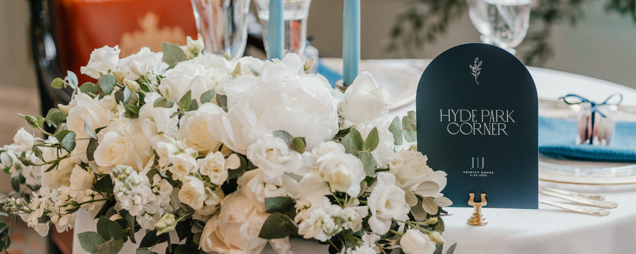 Tablescape with flowers and candles