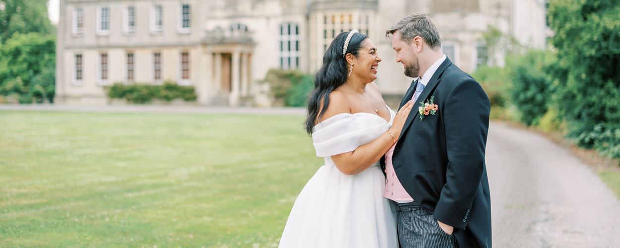 Bride and groom Elmore Court Gloucester
