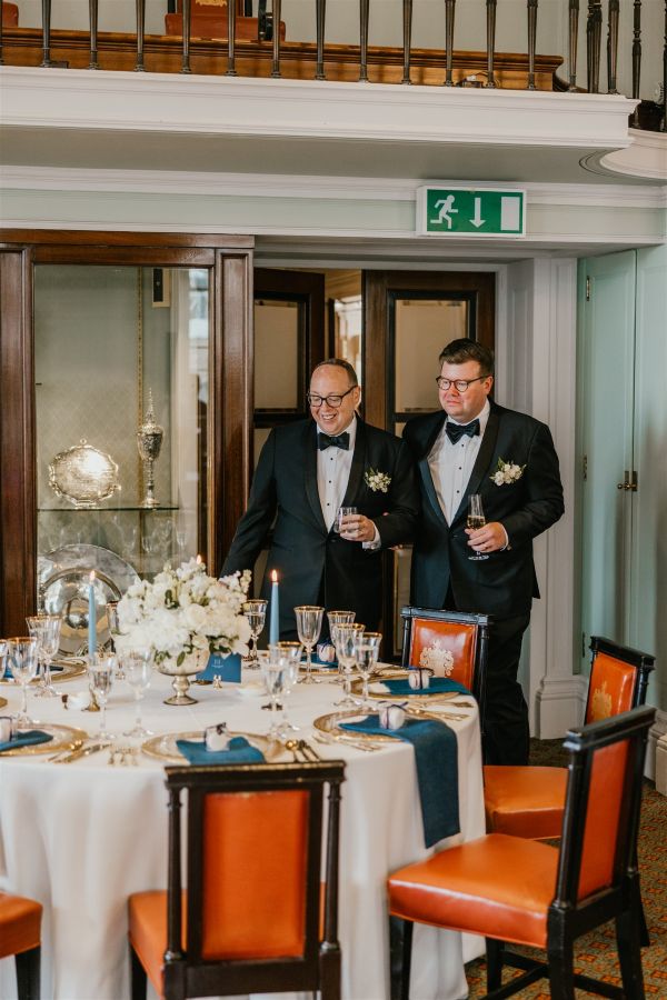 Two grooms wedding breakfast room reveal