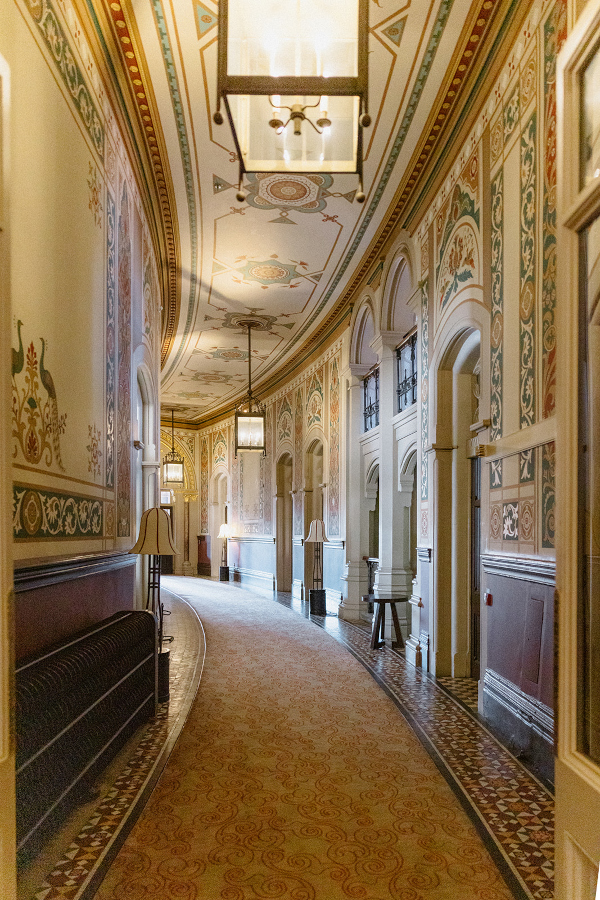 St Pancras London hallway to Ladies Smoking Room